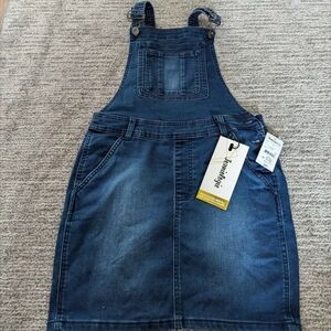 Wrangler Blue Denim Pinafore Dress